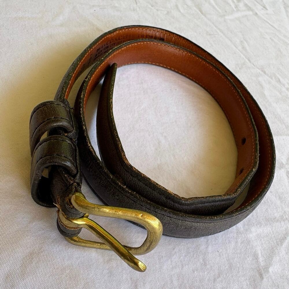 Vintage COACH black leather belt size 28" 70cm